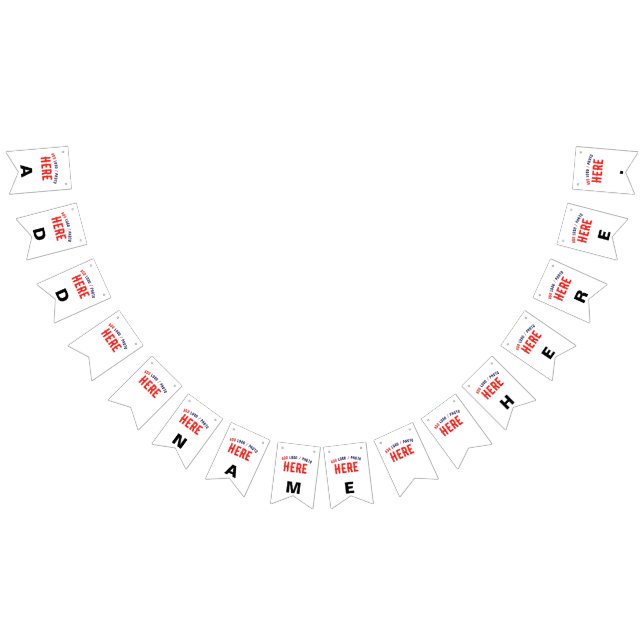 BANDERINES PERSONALIZABLE MODERNO ESTILO BLANCO VERIFICADO MA (Todo)