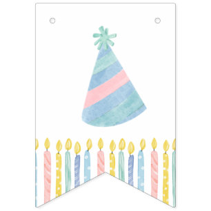 Banderines personalizables para fiesta de cumpleañ