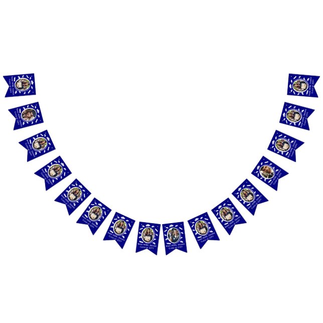 Banderines Personalizado 16 Fotos Graduación Cap Toss, Diplom (Todo)