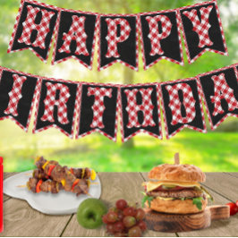 Banderines Personalizado Age Backyard BBBQ Cumpleaños Decorac