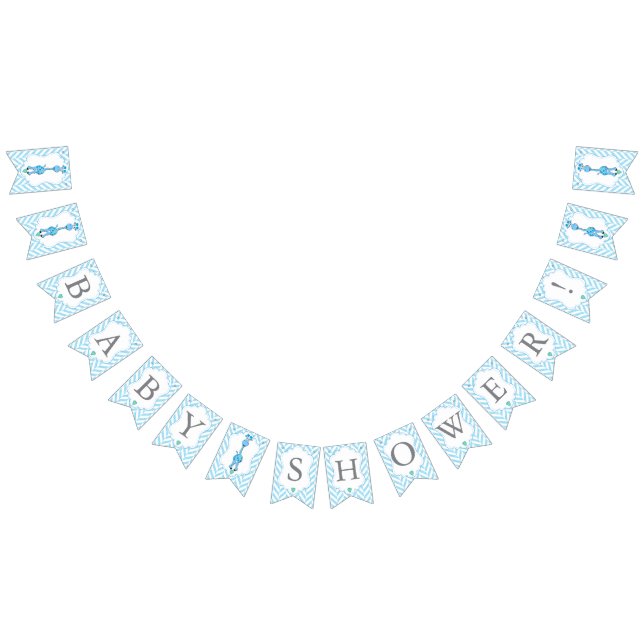 Banderines Personalizado azul Giraffe Baby Shower (Todo)