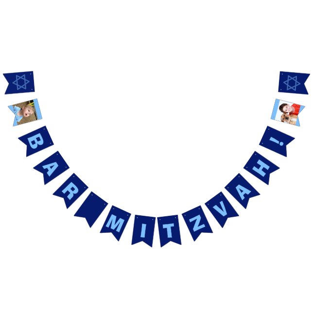 Banderines Personalizado Bar Mitzvah Blue (Todo)