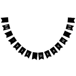 Banderines Personalizado Black Skeleton Decoración hasta Boda