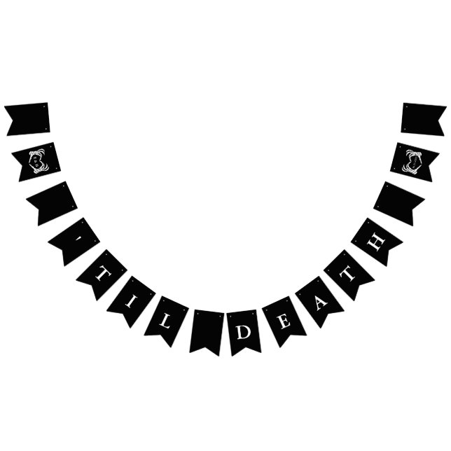 Banderines Personalizado Black Skeleton Decoración hasta Boda (Todo)