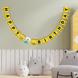 Banderines Personalizado Construcción Niños Foto Boys Fiesta