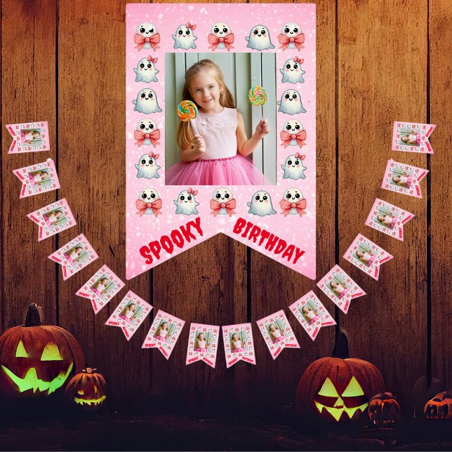 Banderines Personalizado Cute Spooky Ghost Theme Fiesta de cu (Subido por el creador)