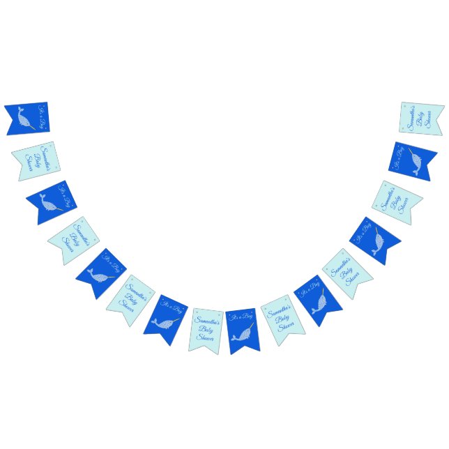 Banderines Personalizado de Baby Shower de Cute Blue Baby Boy (Todo)
