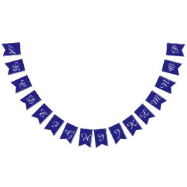 Banderines Personalizado de letras de guiones blancos y de la