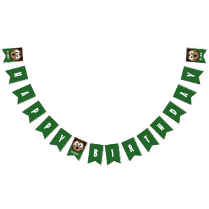 Banderines Personalizado del oso del feliz cumpleaños del