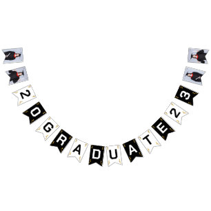 Banderines Personalizado Foto Moderno Elegante Graduación Sen