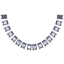 Banderines Personalizado Navy en bóveda a prueba de adornos