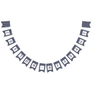 Banderines Personalizado Navy en bóveda a prueba de adornos