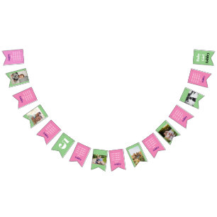 Banderines Personalizado Nombre Foto Moderno Elegante.