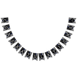 Banderines Personalizado Oficial de Policía Thin Blue Line Fe