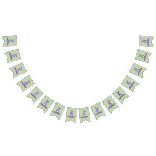 Banderines Peter Cottontail Purple Plaid Easter Bunny