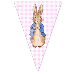 Banderines Peter the Rabbit zig zag y chequear el patrón