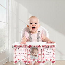 Banderines Photo Red Gingham Bows Berry First Bunting Flags