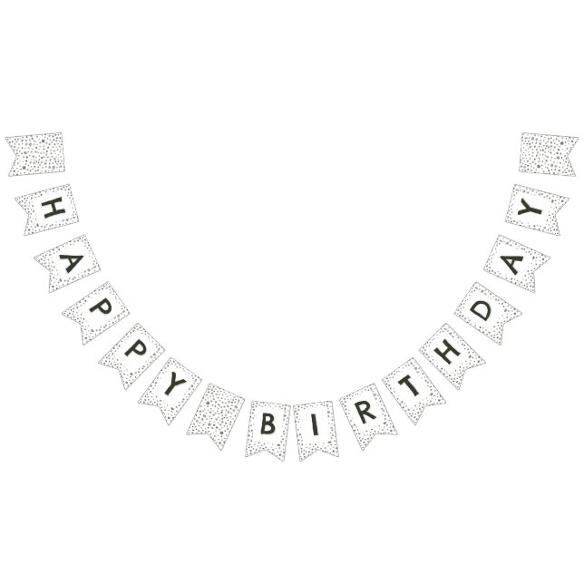 Banderines Pine Confetti Watercolor Dots Bunting Flag (Todo)