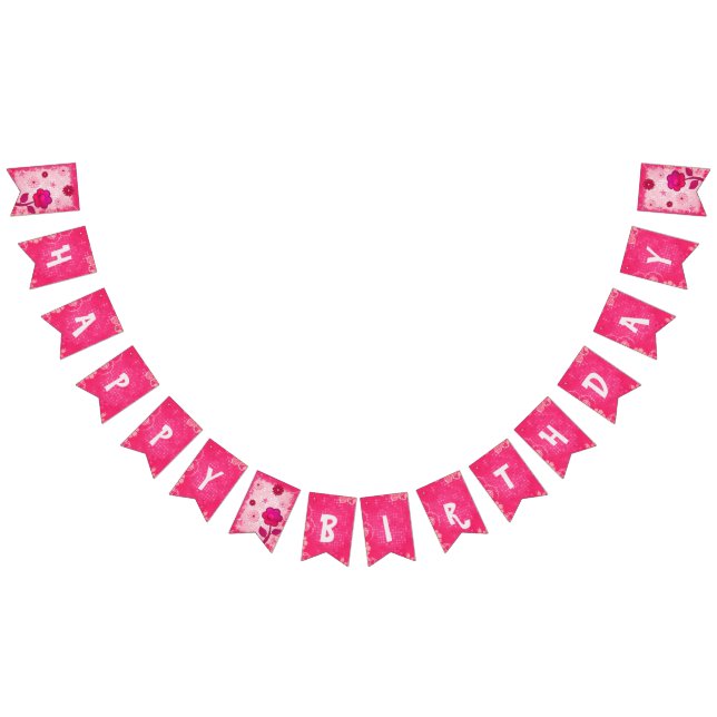 Banderines Pink at Play Jewled Happy Birday (Todo)
