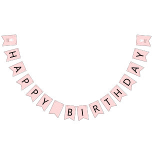 Banderines Pink Boo Feliz cumpleaños Fiesta Decoración