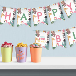 Banderines Pink Born Two Be Wild Birthday