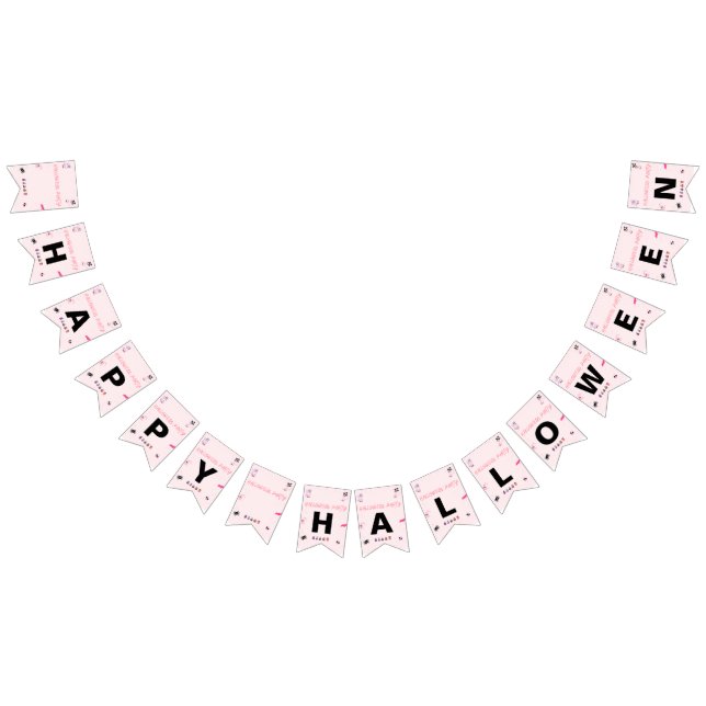 Banderines Pink Bunting halloween banner (Todo)