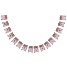 Pink Flower Bunting Flag