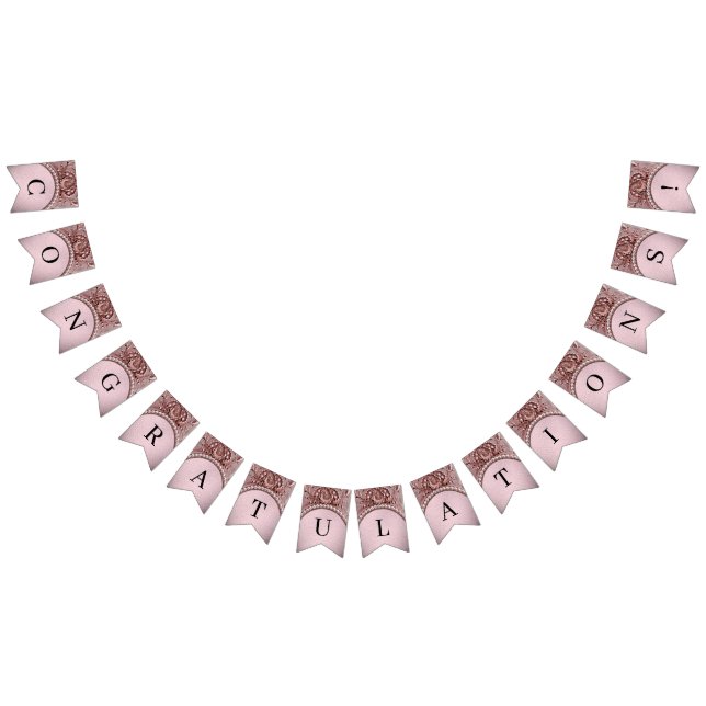 Banderines Pink Flower Bunting Flag (Todo)