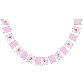 Banderines Pink Gingham Checker Strawberry Birthday