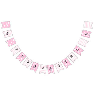 Banderines Pink Ladybug es un Baby Shower Chica