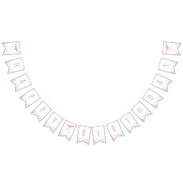 Banderines Pink Oneder The Sea Ocean Animals 1er cumpleaños