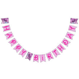 Banderines Pink Pony Unicorn Bunting Banner for Birthday
