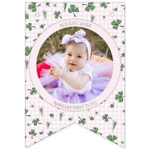 Banderines Pink Shamrock Happy Birday Photo