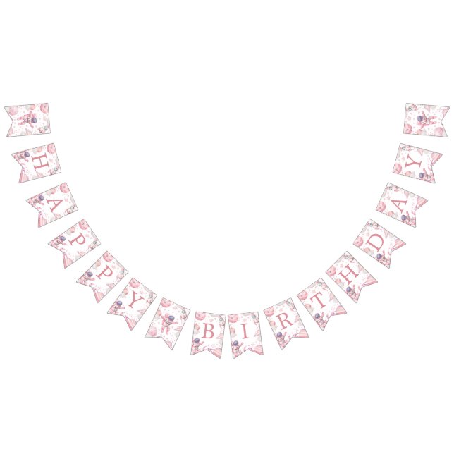 Banderines Pink Space 1st Trip Around the Sun Banner (Todo)