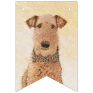 Banderines Pintura de Airedale Terrier - Arte original y pers