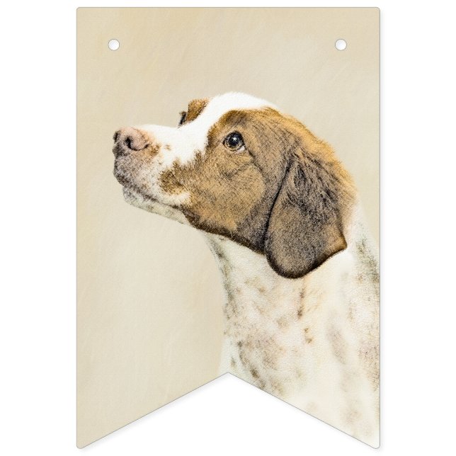 Banderines Pintura de Bretaña - Arte de perros original y bon (Primera bandera)