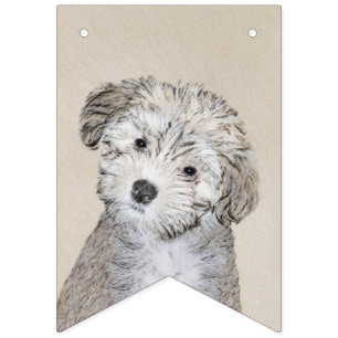 Banderines Pintura de cachorro habanesa - Arte de perro origi