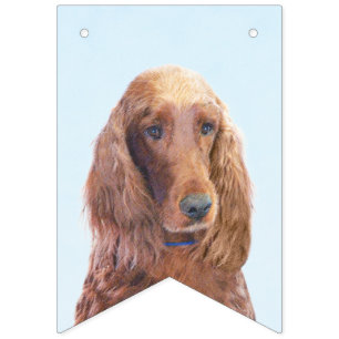 Banderines Pintura de Irish Setter - arte original lindo del