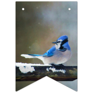 Banderines Pintura de Jay azul - Arte de pájaro original