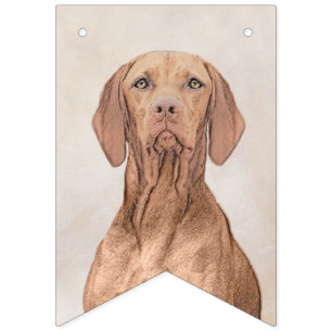 Banderines Pintura de Vizsla - Arte Perro Original.