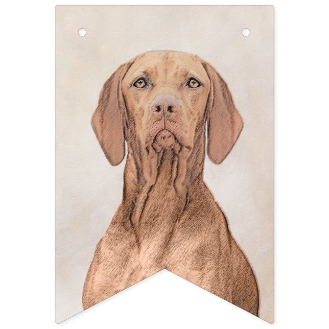 Banderines Pintura de Vizsla - Arte Perro Original. (Primera bandera)