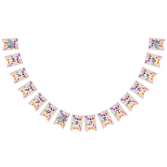 Banderines Pintura del Día del Nacimiento Coloridas Esquirlas (Todo)