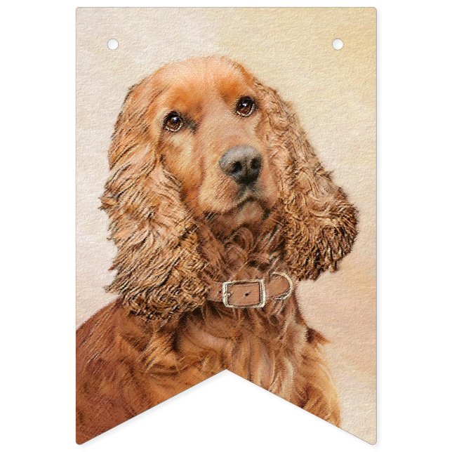 Banderines Pintura Española de Cocker Inglés - Arte Perro Ori (Primera bandera)