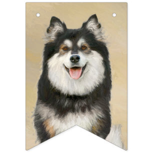 Banderines Pintura finlandesa de Lapphund - Arte de Perro ori