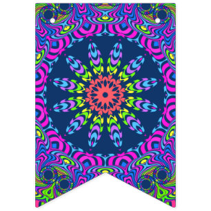 Banderines Pintura manual Mandala Clock Face 01 + 02