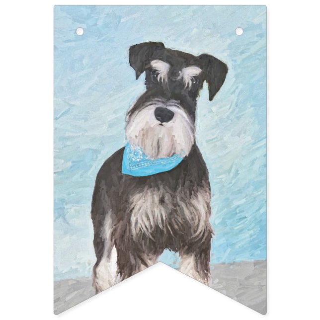 Banderines Pintura Schnauzer (en miniatura) - Perro original  (Primera bandera)