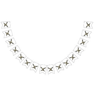 Banderines Pirata (cráneo) - Bunting Personalizado Fiesta Swa