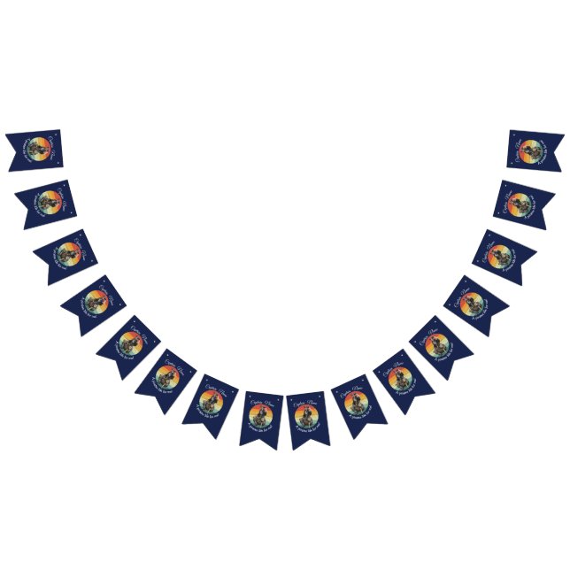 Banderines Pirata Fiesta de Sunrise Rum Skeleton (Todo)