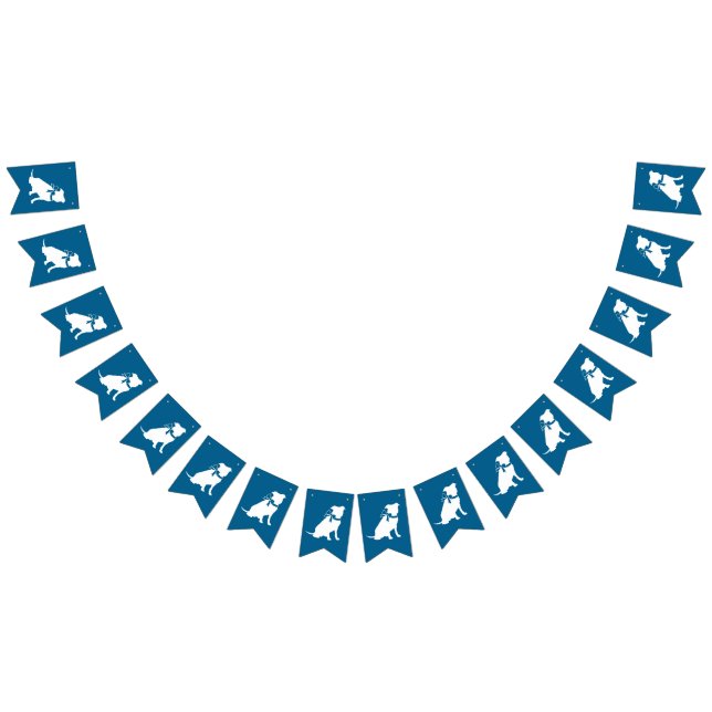 Banderines Pit Bull Baby Shower Pitbull Dog Blue Boy (Todo)