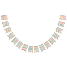 Banderines Plaid de cuadros multicolor